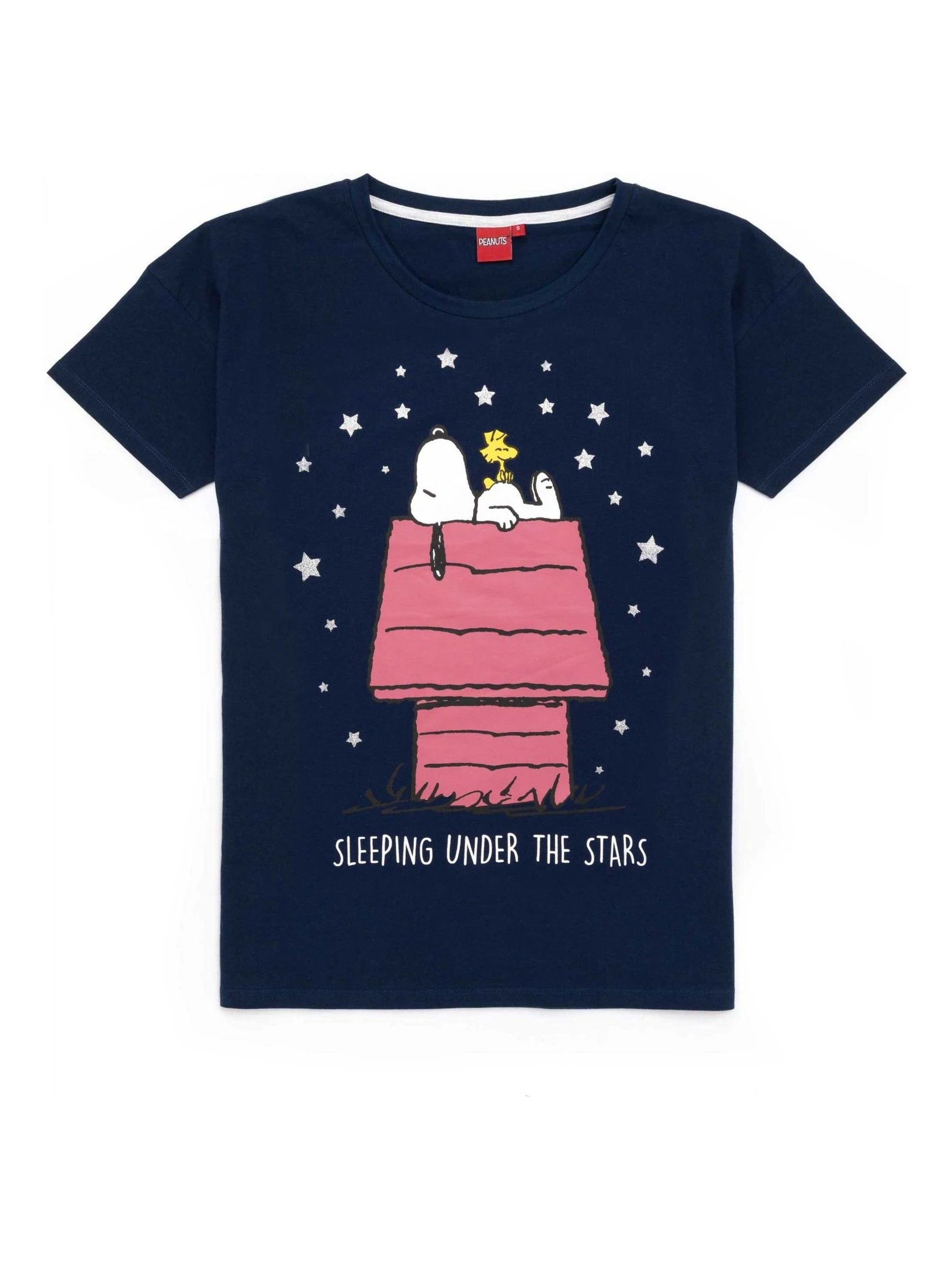 Blauwe Snoopy - Vanilla Underground Snoopy Korte Broek Pyjama's Set
