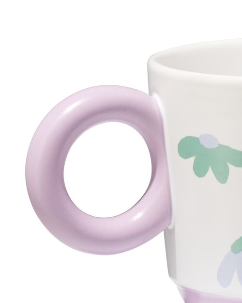 mug 280ml faïence fleur
