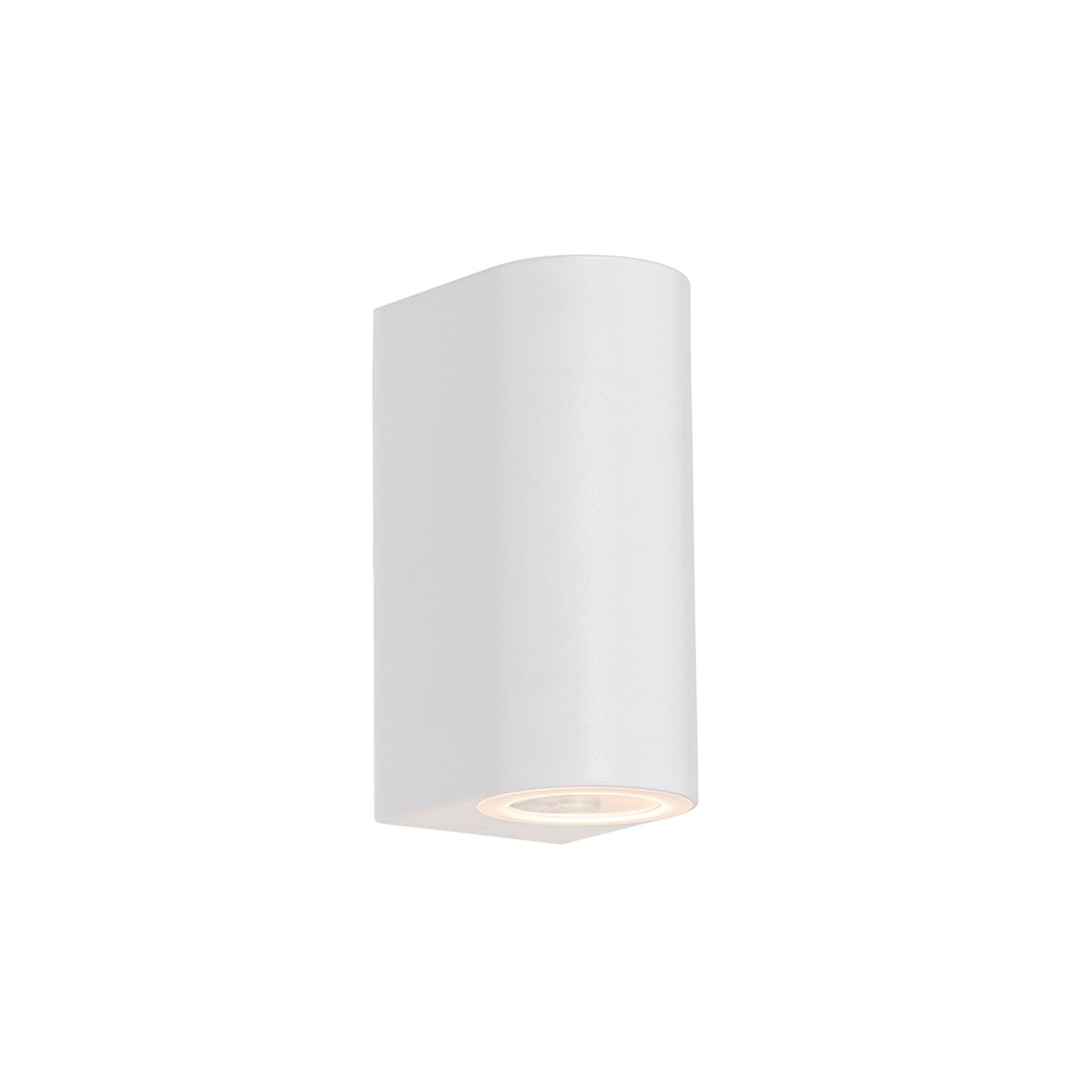 Moderne buiten wandlamp wit kunststof ovaal 2-lichts - Baleno