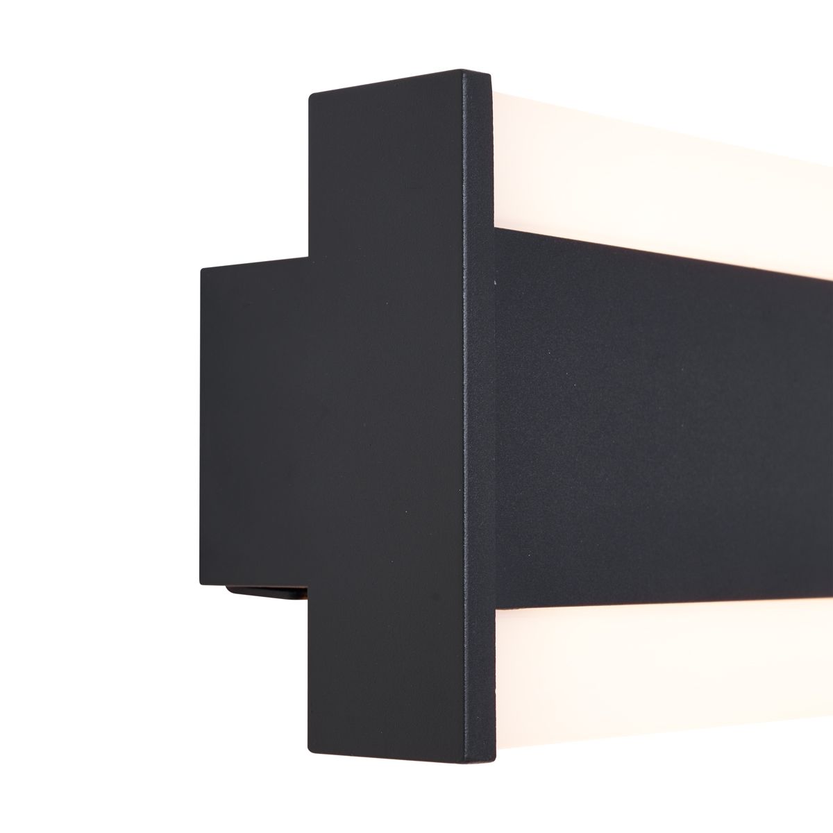 Moderne wandlamp zwart 30cm incl. LED CCT IP54 - Vanya