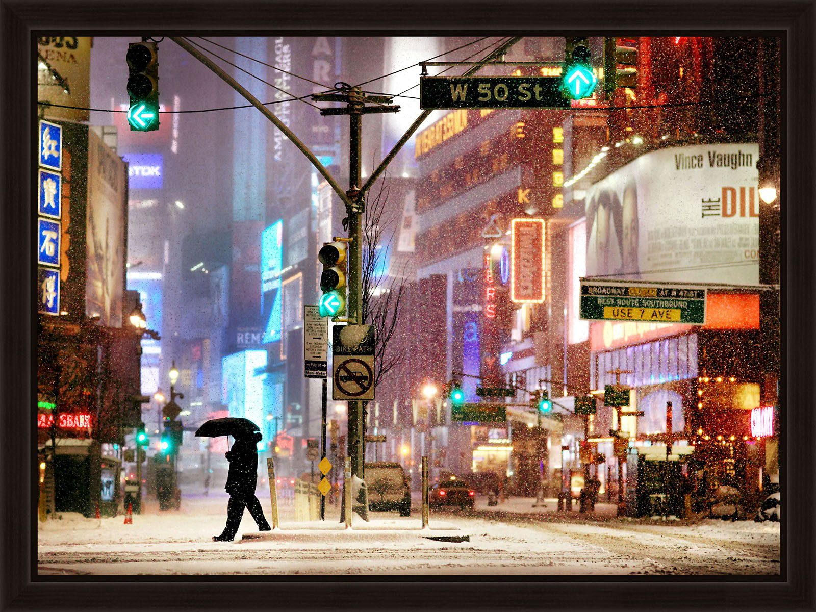 Times Square Snow Show by Christophe Jacrot - Petites - Small Open Edition.