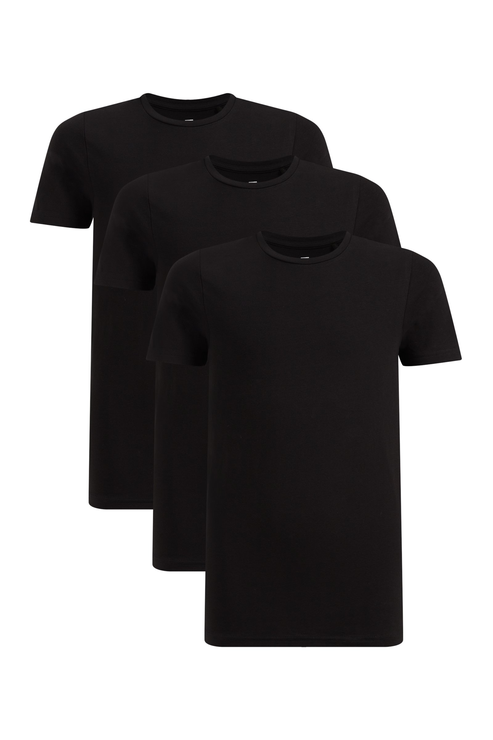 Jongens T-shirt, 3-pack WE Fashion Zwart