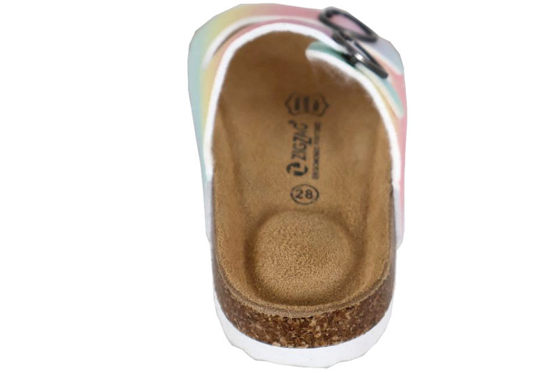 ZIGZAG MESSINA SLIPPERS I REGNBUEFARVET PU MED GLIMMER