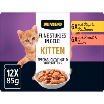 Jumbo Fijne Stukjes in Gelei Kitten 12 x 85 g