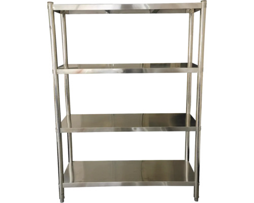 RVS stellingkast, horecastelling Kaiserthal, 180x130x45 cm, 4 schappen, draagvermogen 320 kg