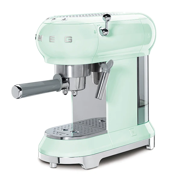 Machine à café Expresso vert d'eau 1350 W ECF01PGEU Smeg