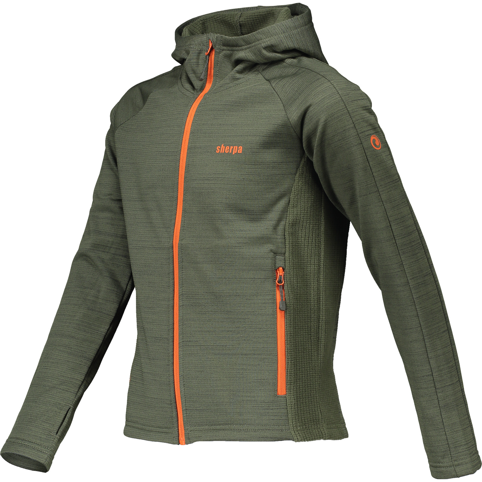 Sherpa Kinder-Fleecejacke Bajura olive