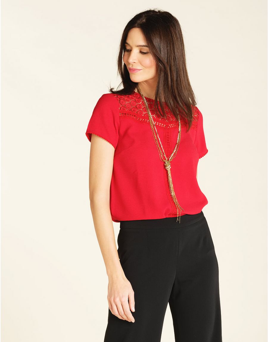 Blouse chic rouge