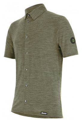 Chemise Technique Manches Courtes Santini Summer Gravel Khaki