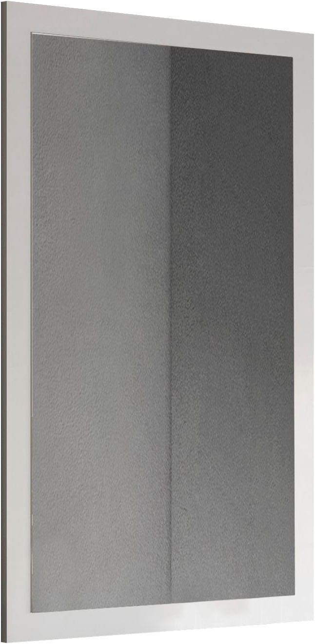 INOSIGN Garderobenspiegel »Breite x Höhe: 110 x 68 cm, mit Rahmen Weiss Hochglanz Lack« passend zur Garderobe Smile + Hamburg, längs u. quer hängen