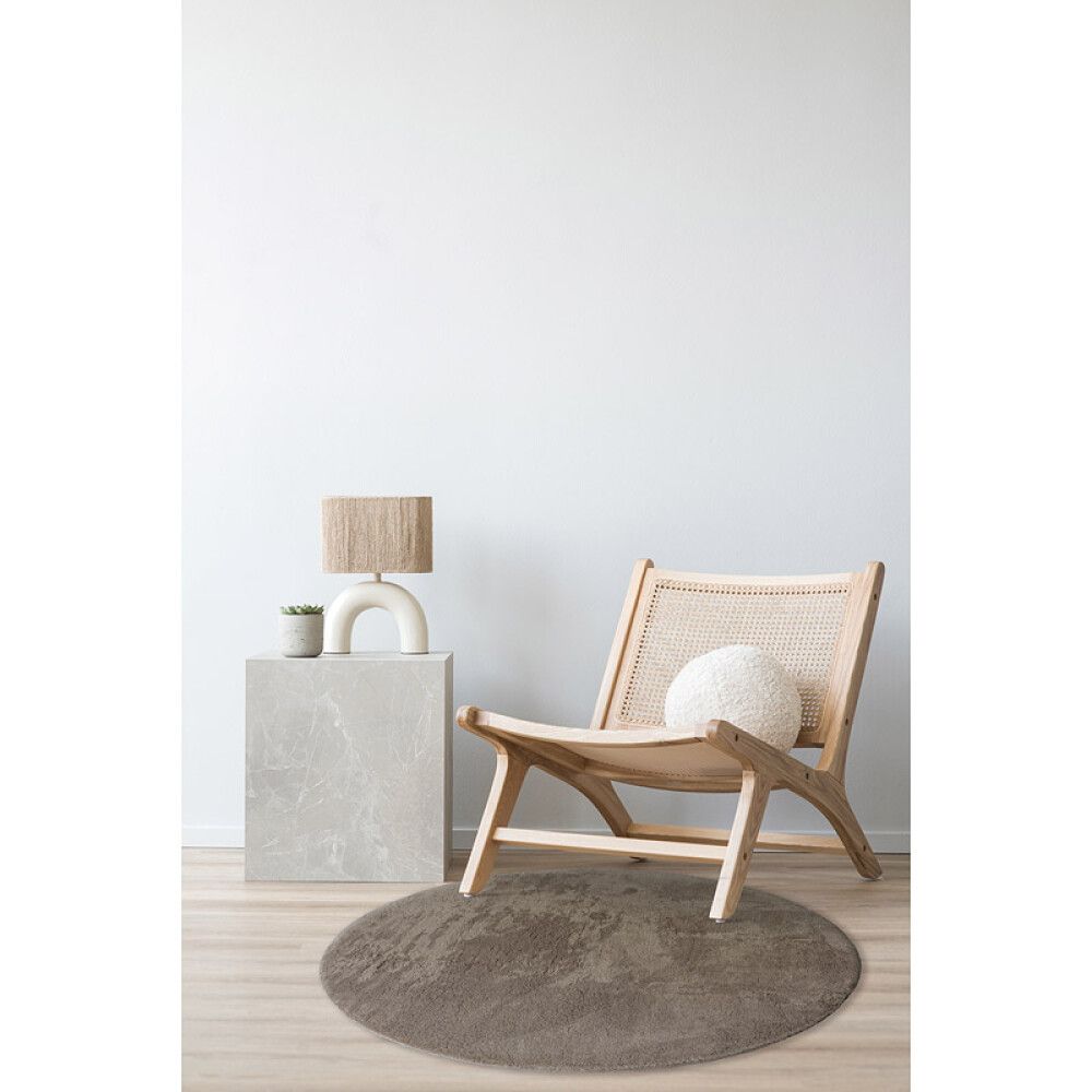 GULVTEPPE SOFT TOUCH Ø80CM BRUN