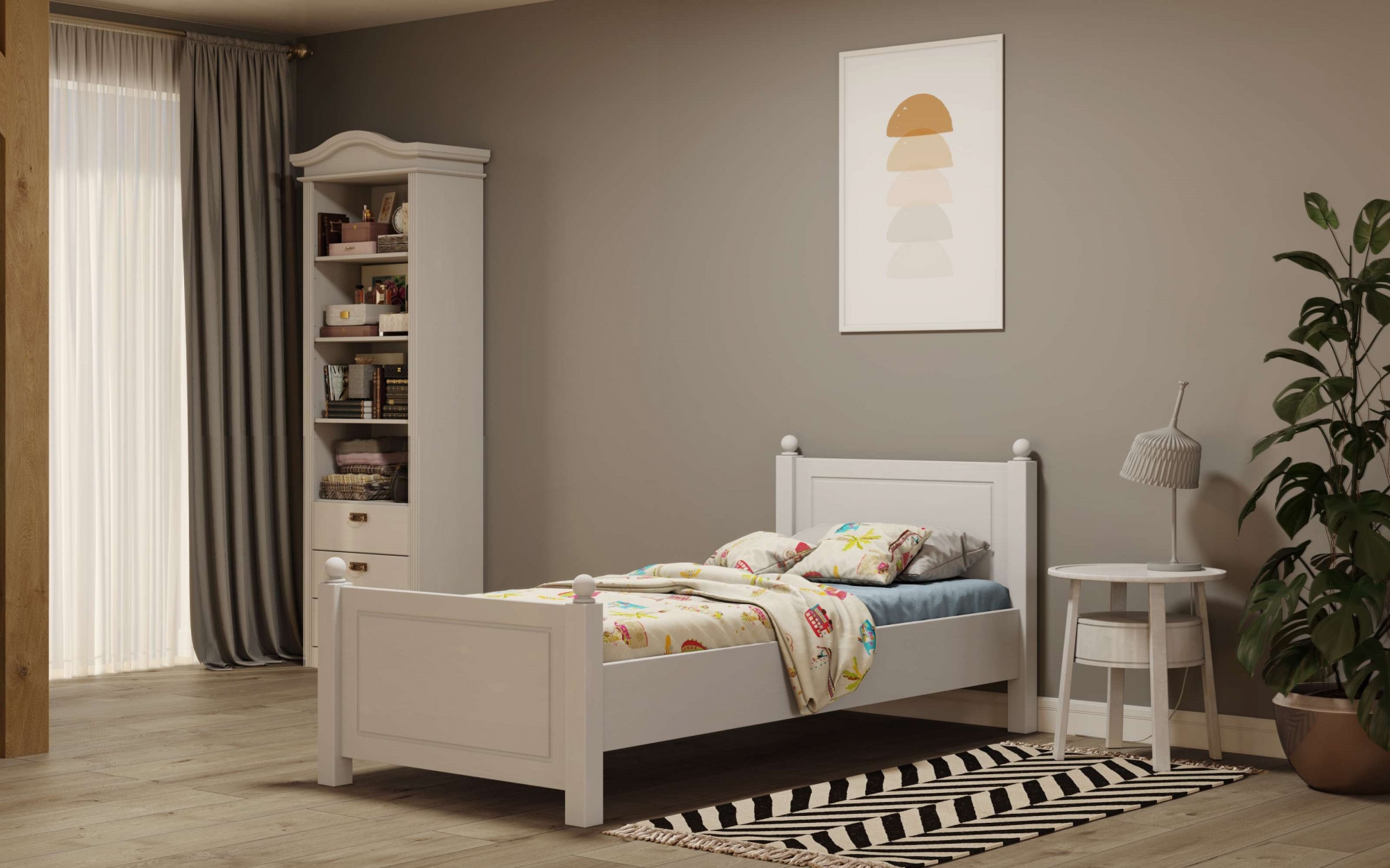 Home affaire Massivholzbett »Mila, hohe Belastbarkeit Jugendbett,! FSC® zertifiziertes Massivholz« Breite/Belastbarkeit 180cm/220 KG, 140cm/180 KG, 90cm/=120 KG,  aus massiver Kiefer, inklusive Lattenrost