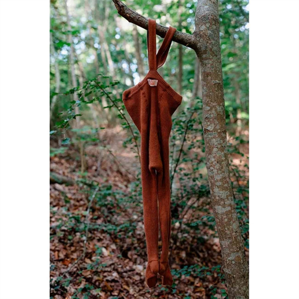 Footed Tights Cinnamon - Silly Silas → Luksusbaby.dk
