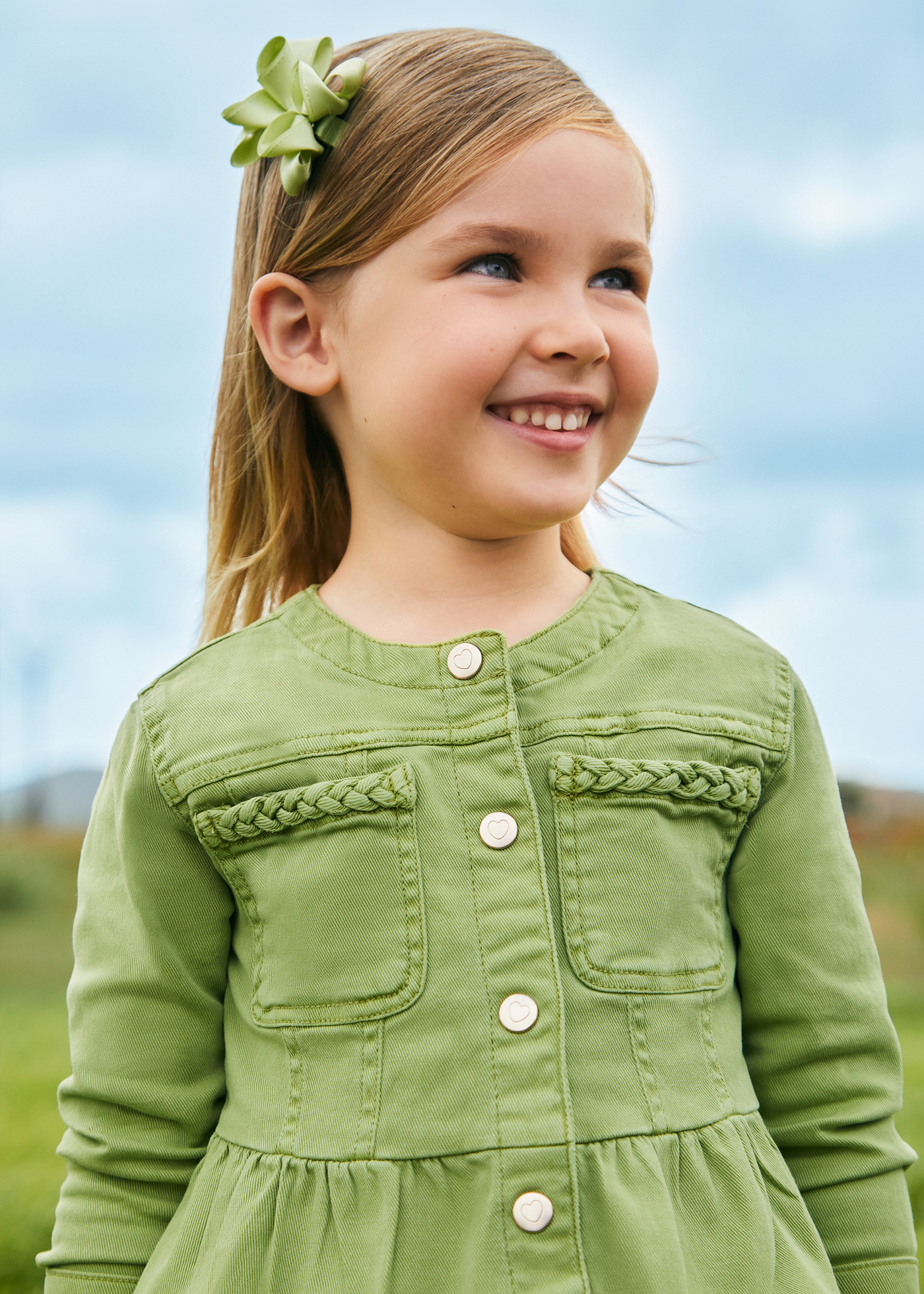 Jaqueta infantil Better Cotton com babados da Granada