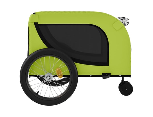 VIDAXL - Remorque de vélo pour animaux de compagnie vert et noir
