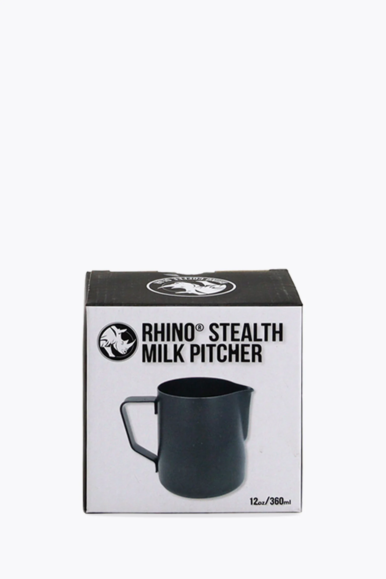 Rhinowares Teflon Milchkännchen Schwarz 360ml