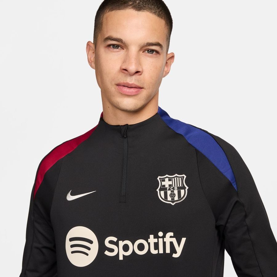 FC Barcelone Maillot d'Entraînement Dri-FIT Strike Drill - Noir/Bordeaux