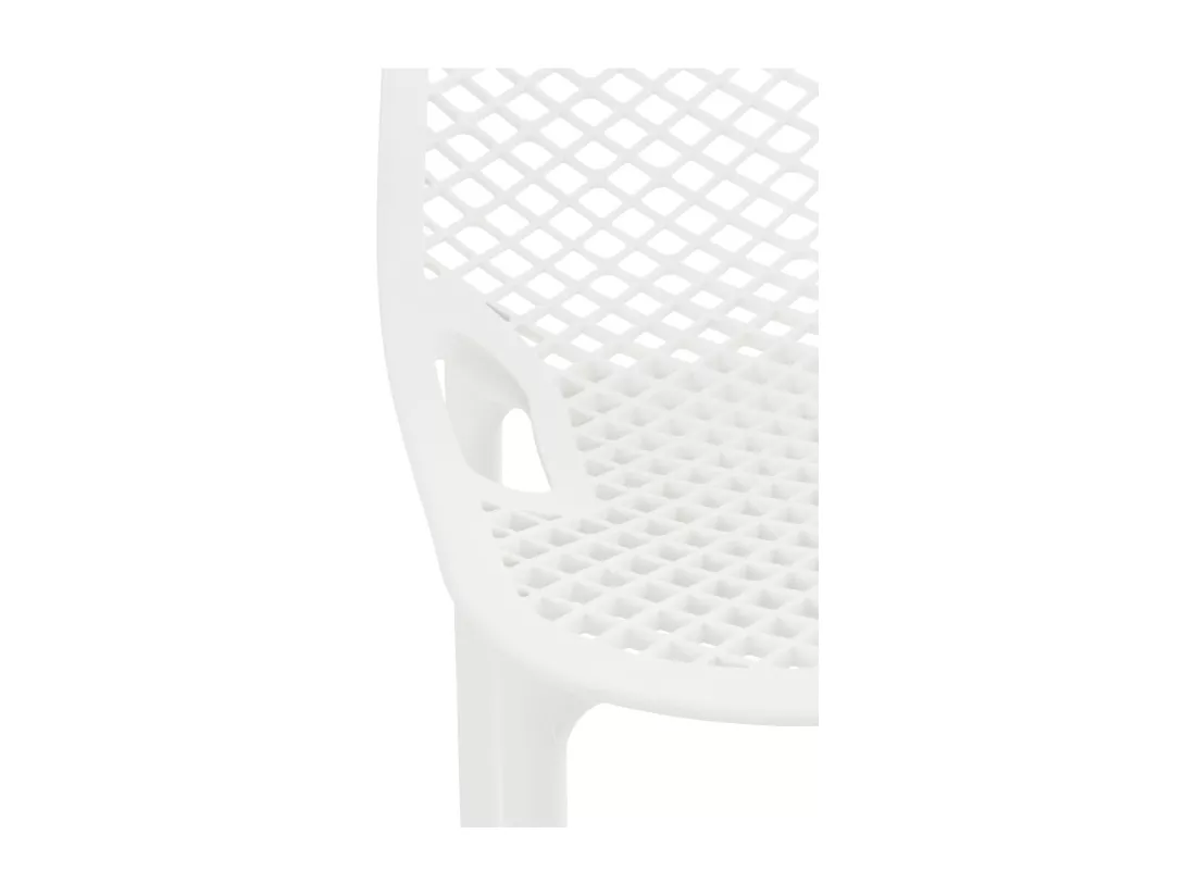 Lot de 2 Tabouret de bar - Plastique & Plastique - Blanc - Air