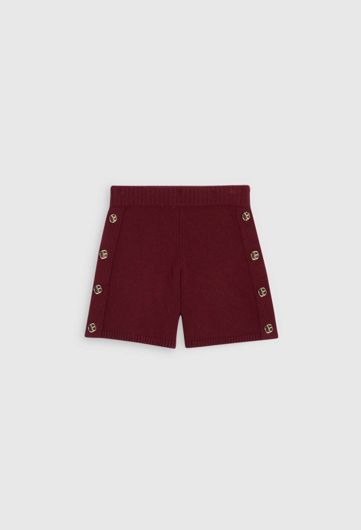 Short taille haute boutonne