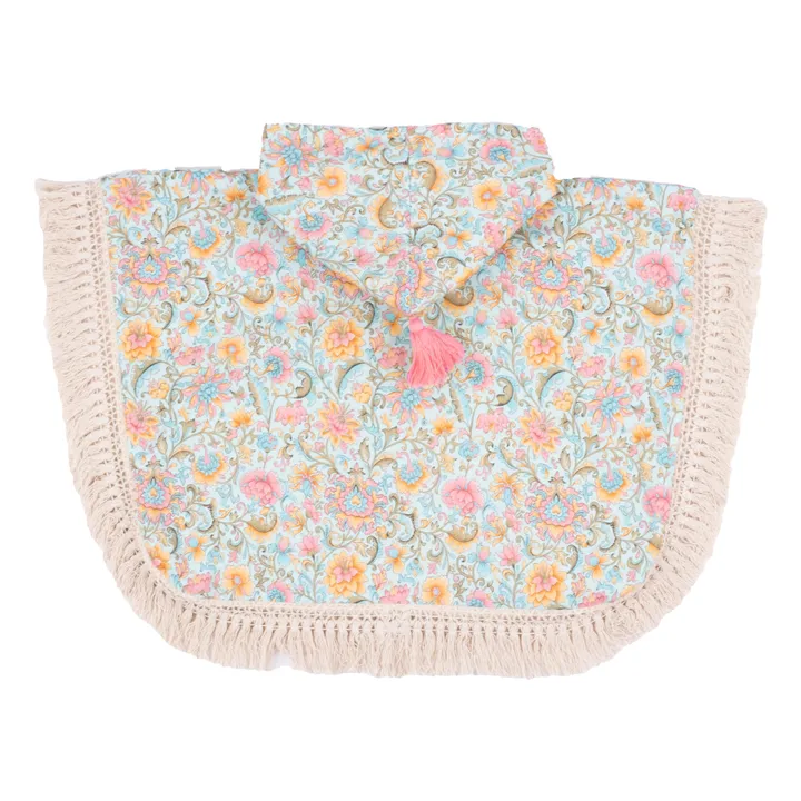 Louise Misha Poncho de bain Mael en coton bio | Vert d'eau