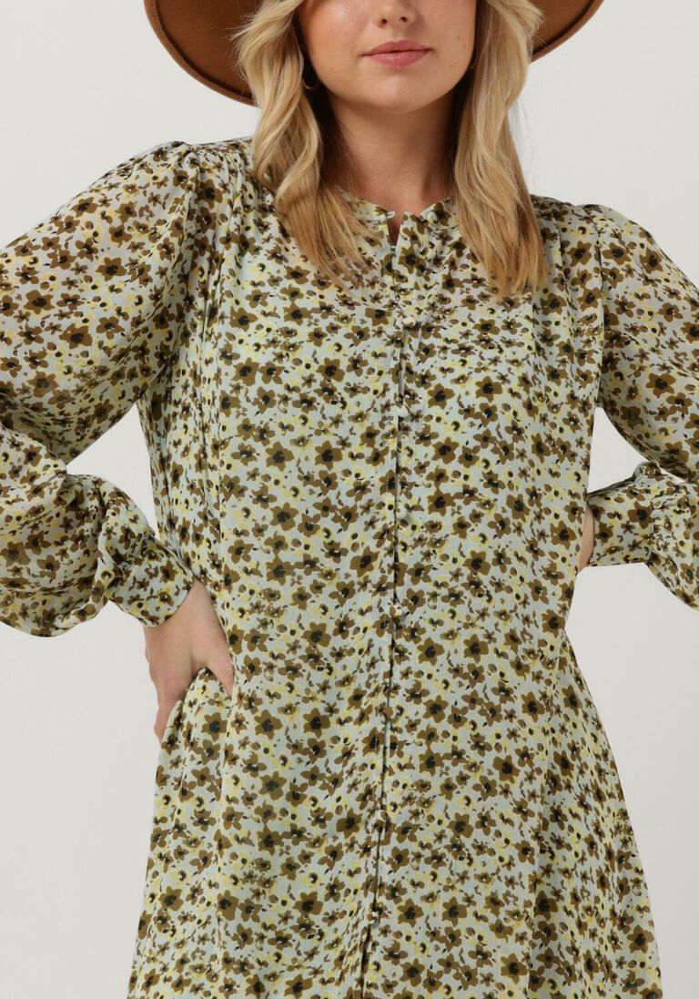 MSCH COPENHAGEN groene msch copenhagen mini jurk adalia rikkelie shirt dress aop