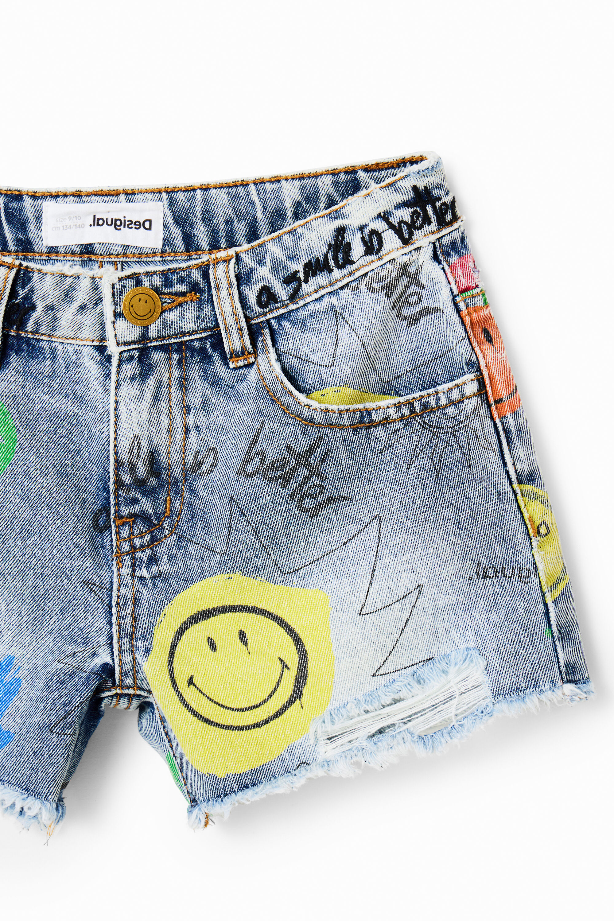 Short en jean Smiley