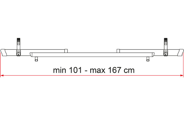 Fiamma Kit Rail Premium 48 Zusatzschiene Fahrradträger