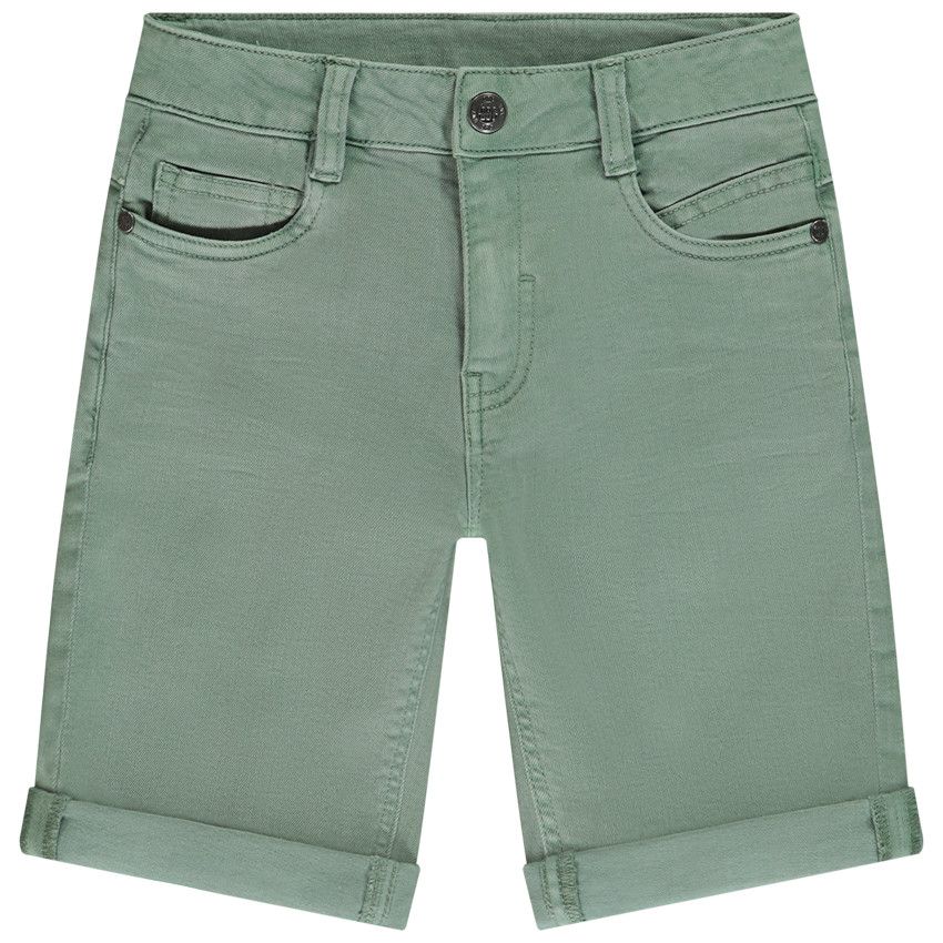Bermuda effet jean pour garçon - Vert