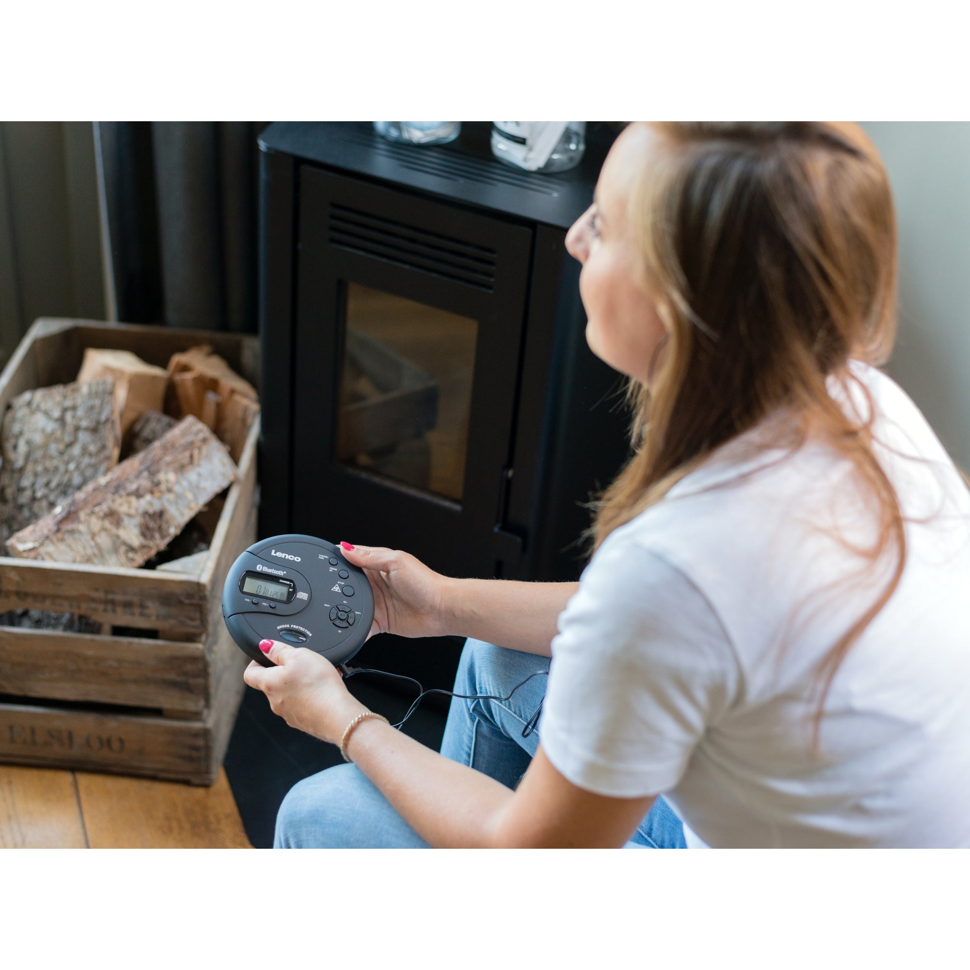 Lenco CD-300 draagbare CD-speler met Bluetooth-zender
