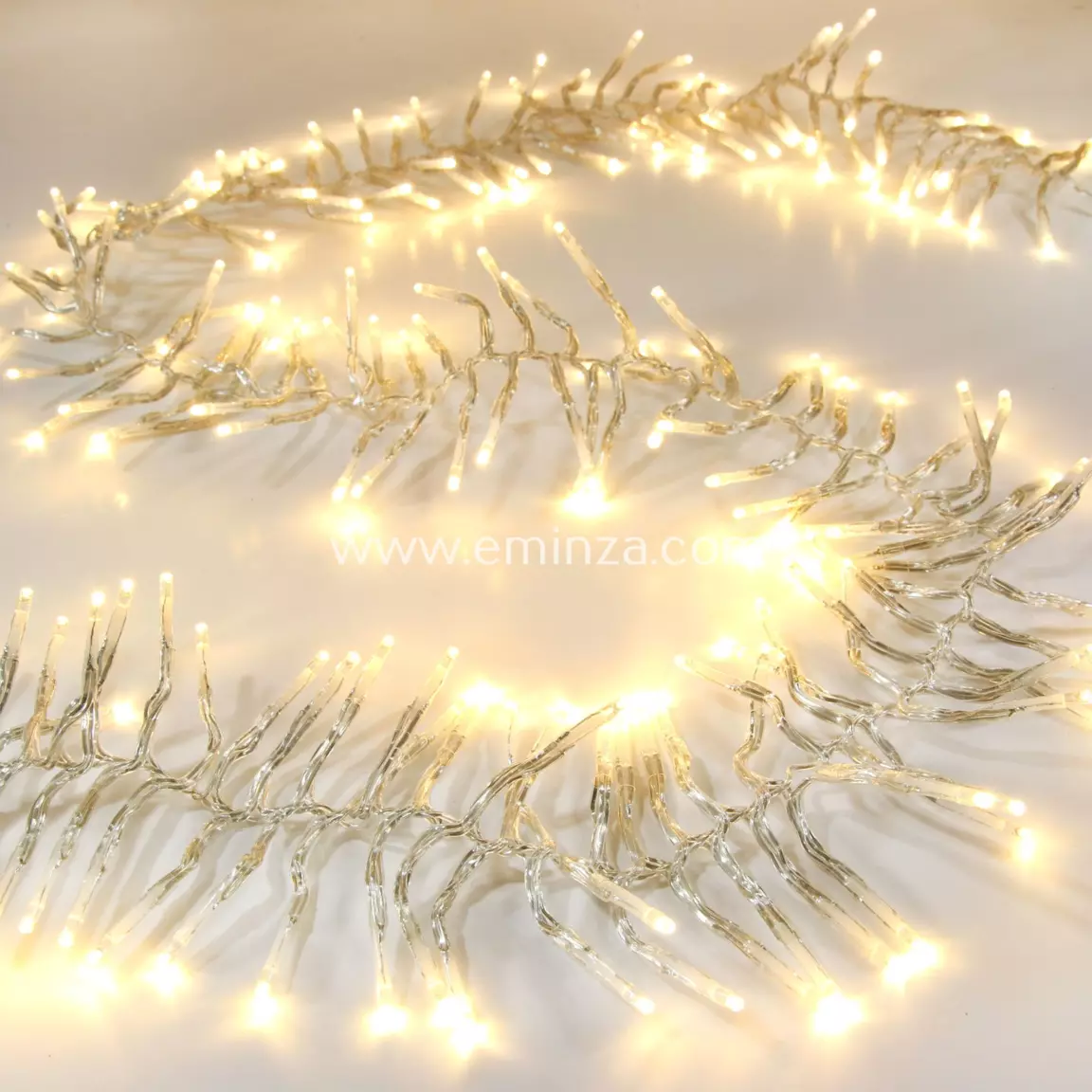 Guirlande lumineuse 14,60 m 2016 LED câble transparent Boa Blanc chaud