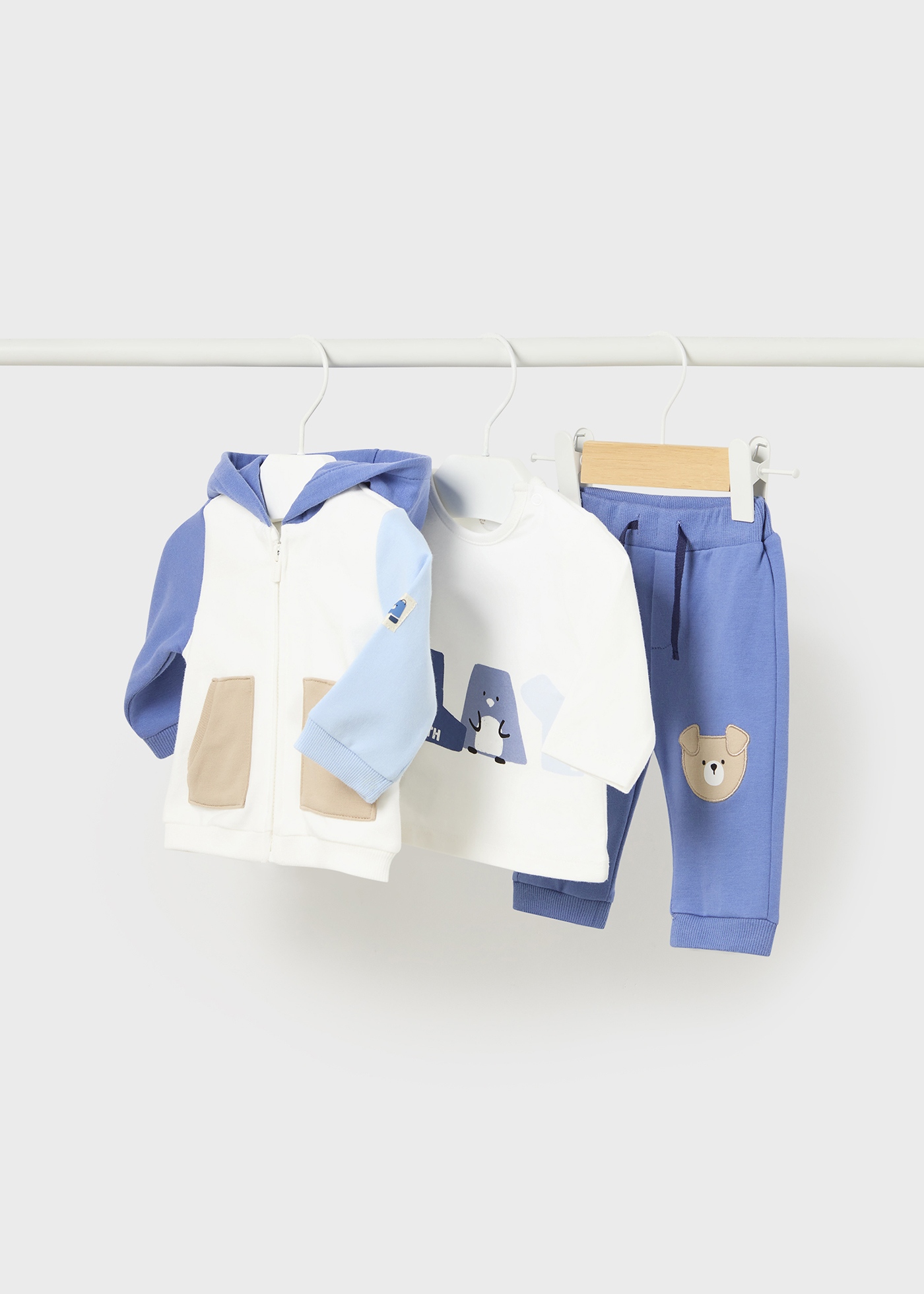 Conjunto de moletom de 3 peças Better Cotton para recém-nascidos