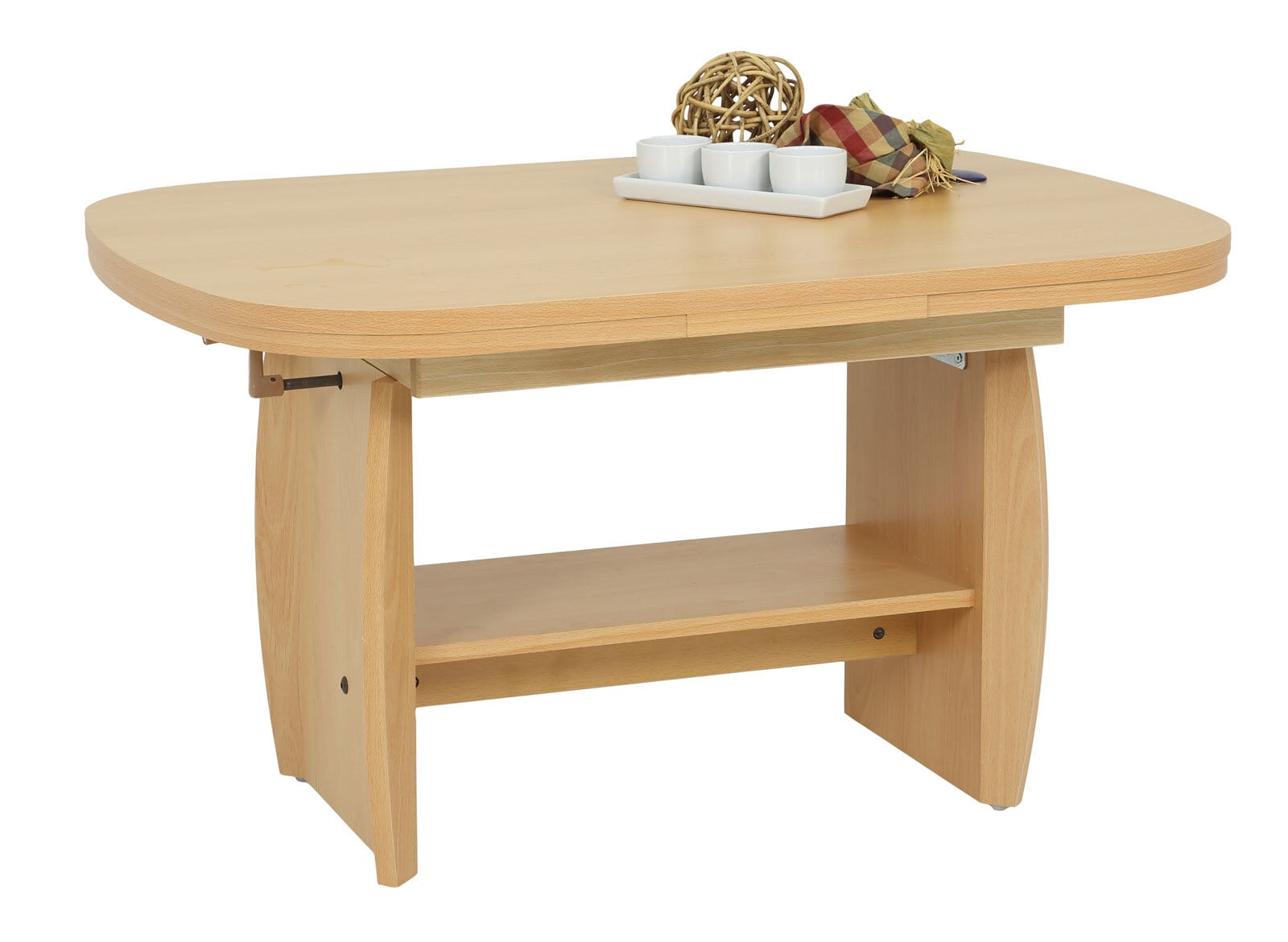 Couchtisch MICHAEL III 90-142 x 68 cm Buche Dekor