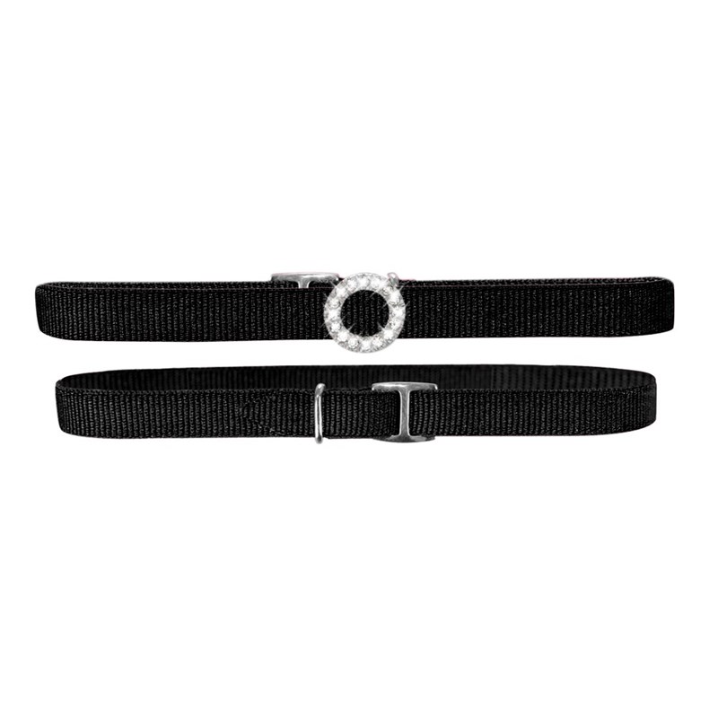 Bracelet Stretch noir et diamants 'Around Diamond Kisses'