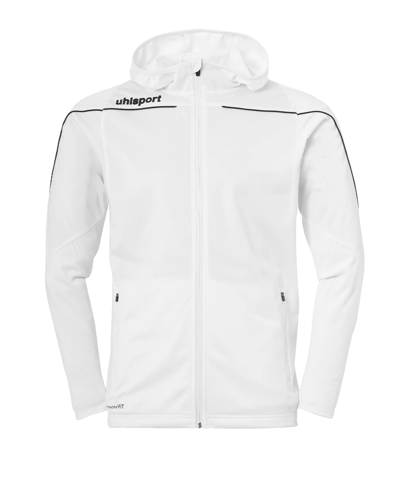 uhlsport Stream 22 Kapuzenjacke Weiss Schwarz F02