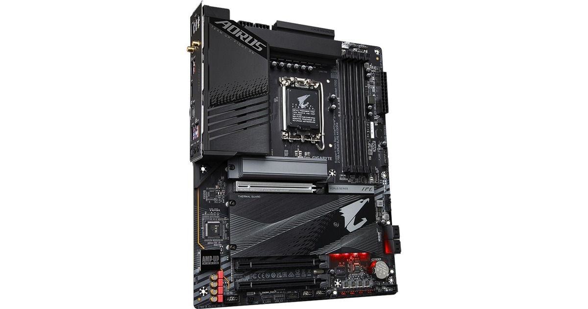 GIGABYTEZ790 AORUS ELITE AX socket 1700 moederbord  (Zwart, RAID, 2,5Gb-LAN, WLAN, BT, Sound, ATX)