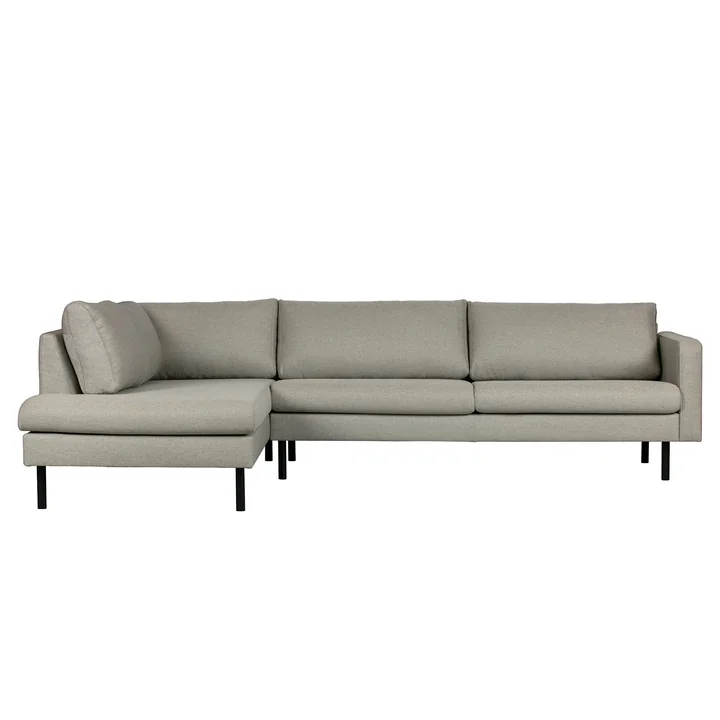 Nuuck - Mette Ecksofa, 282 x 92 cm, Recamiere links, hellgrau