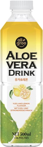 ALLGROO Aloe Vera Drink mit Yuzu und Zitrone