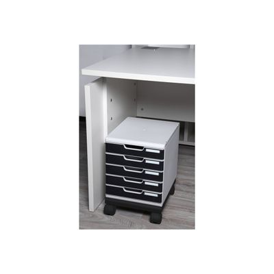 Exacompta Office - Roulettes pour armoire à tiroirs - noir