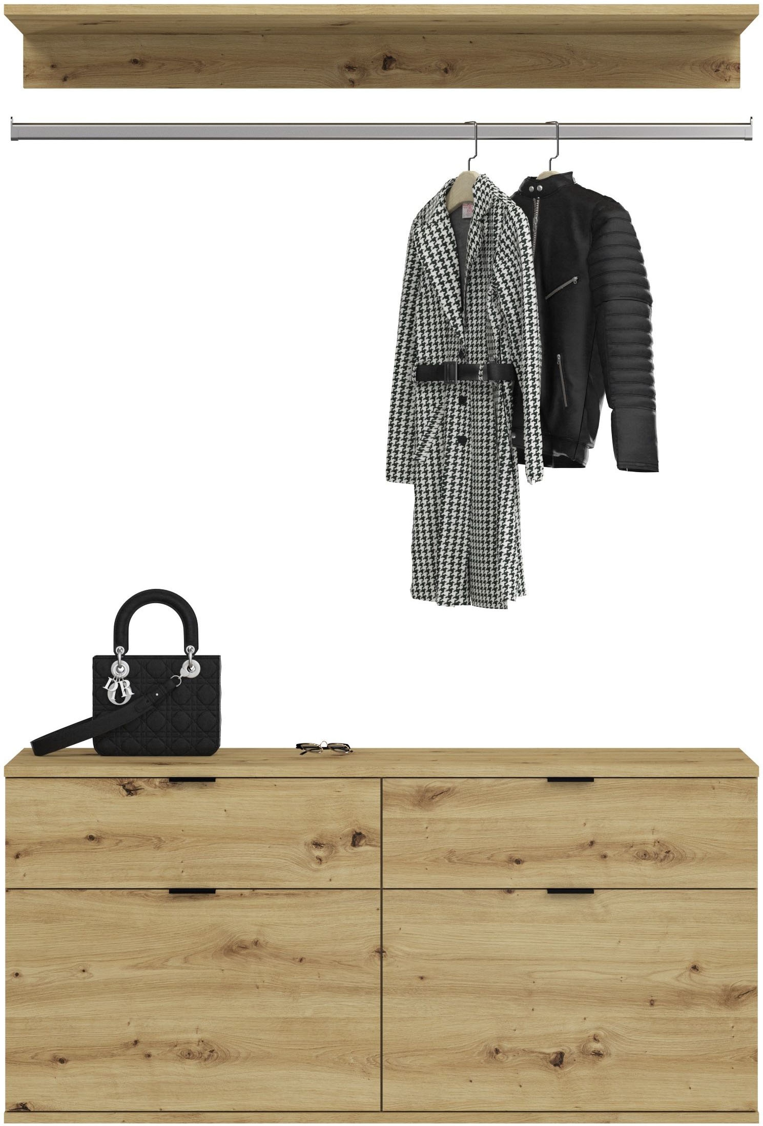 INOSIGN Garderoben-Set »Trondheim, Breite 212 cm, 5-teilig, bestehend aus:« Set, 4 Stk. tlg.