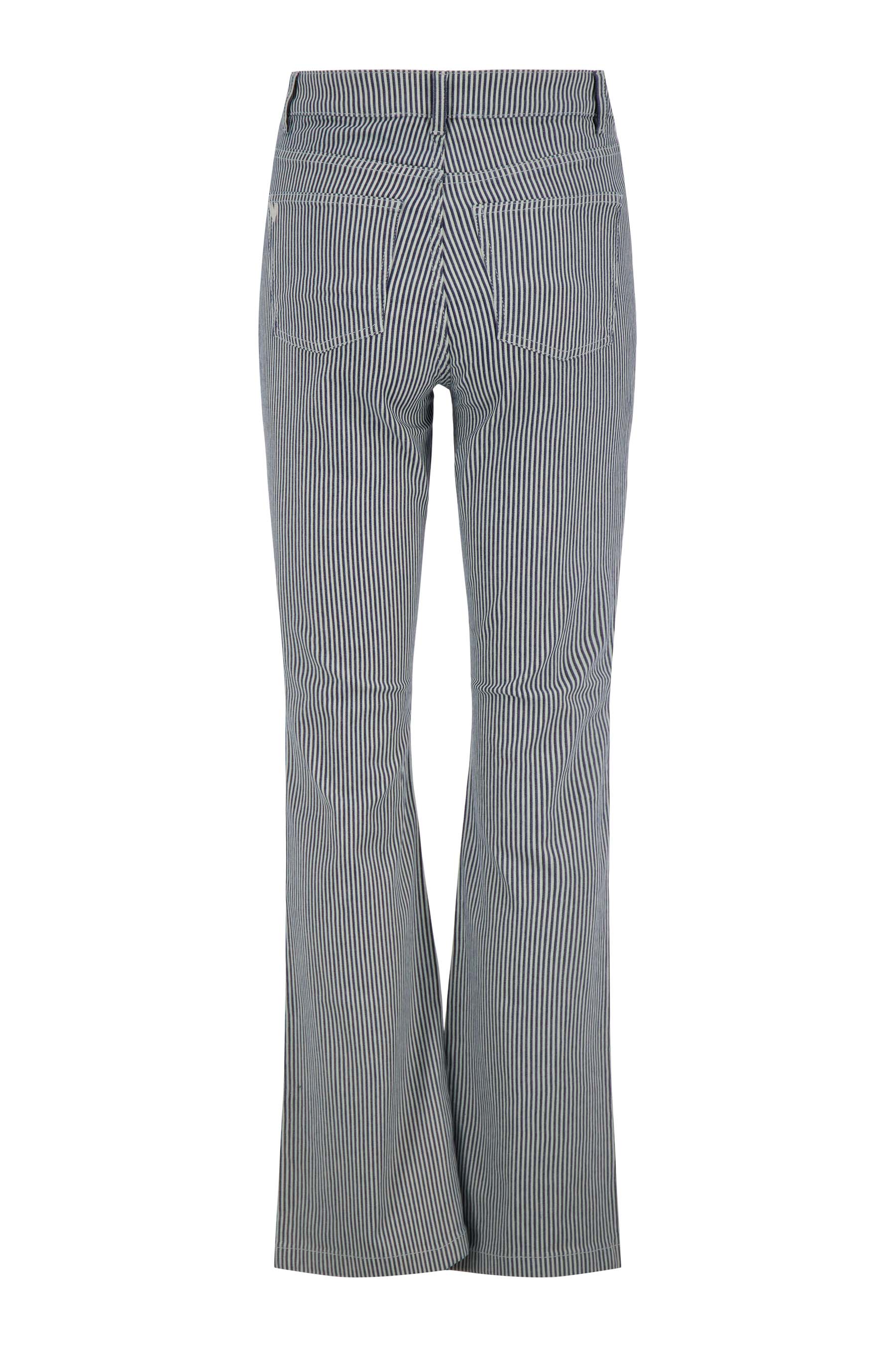 streep broek stretch flared model