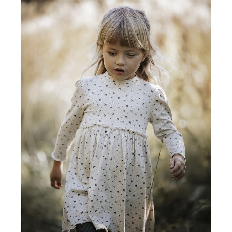 Fliink KELLY LS DRESS Sandshell aop.