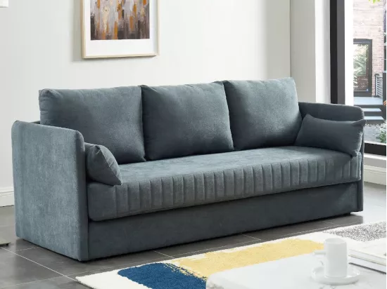 Canapé 3 places convertible en tissu GRECCO - Gris