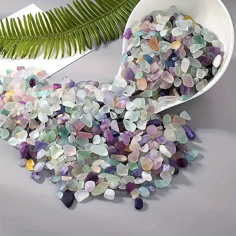 (100g) Fluorit DIY Bastel Steine Tisch Deko Party / Geburtstag / Hochzeit - Bunt