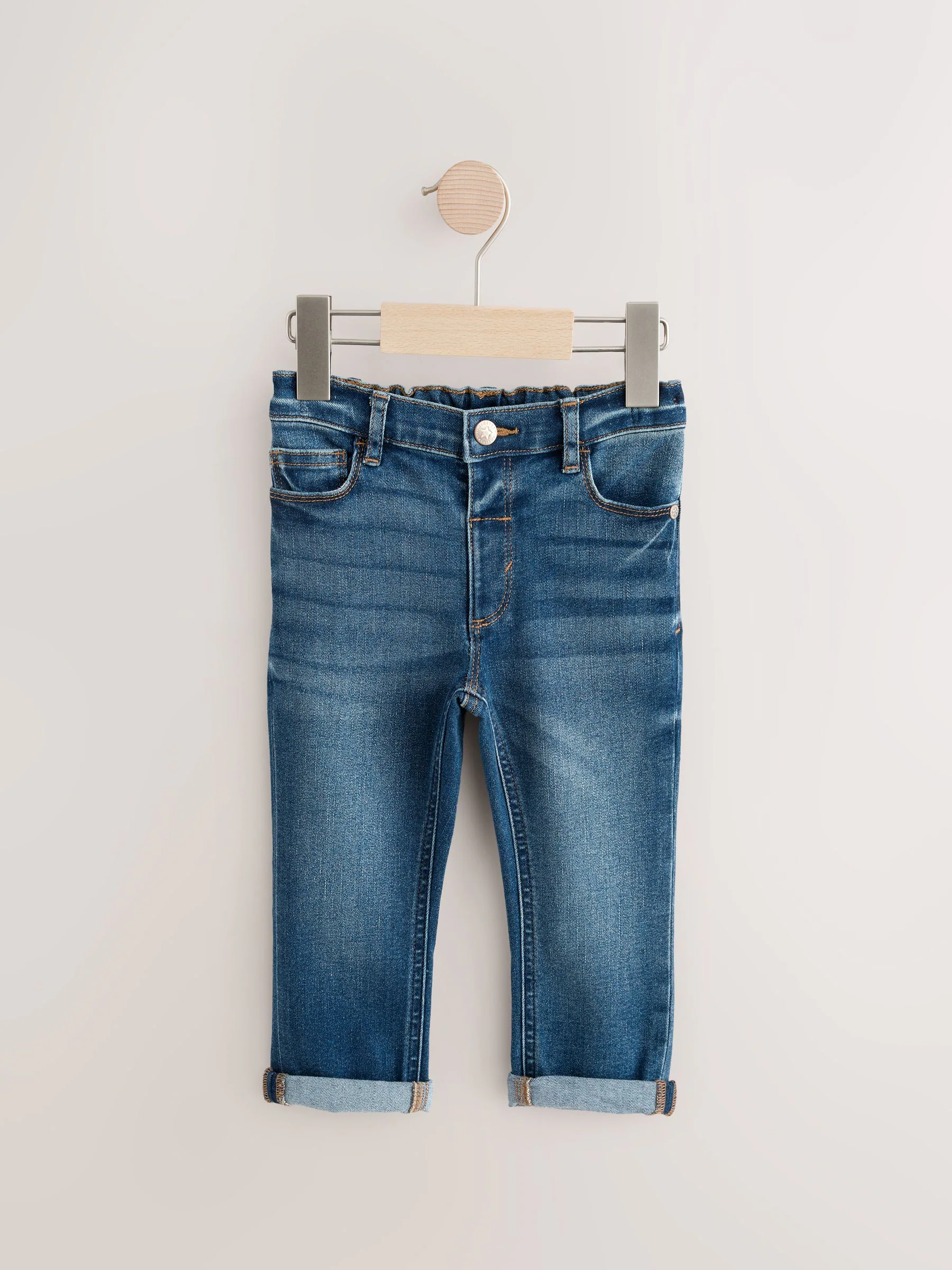Middenblauw denim - Comfortabele jeans met stretch (3 mnd-7 jr)