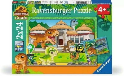 Ravensburger Barnepuslespill x 2 Jurassic World Explorers 24 Deler