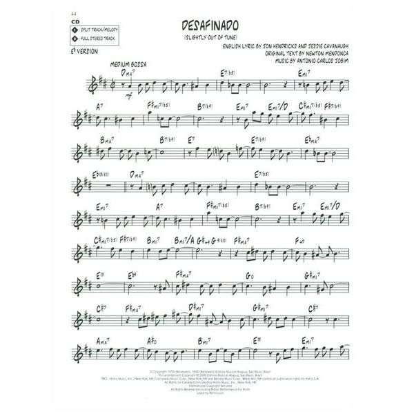 Hal Leonard Jazz Play Along Jobim