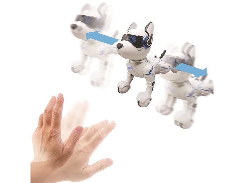 Lexibook Power Puppy Roboterhund mit Fernbedienung Programmierbarer, taktiler Roboterhund mit Wissen