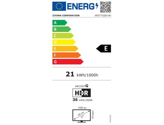 IIYAMA - Ecran 27 pouces G-Master GB2771QSU-B1
