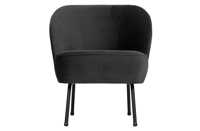 WOOOD Vogue fauteuil fluweel zwart