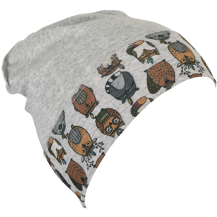 Sterntaler Beanie Waldtiere silber